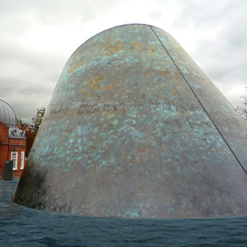 A composite image of the Peter Harrison Planetarium cone