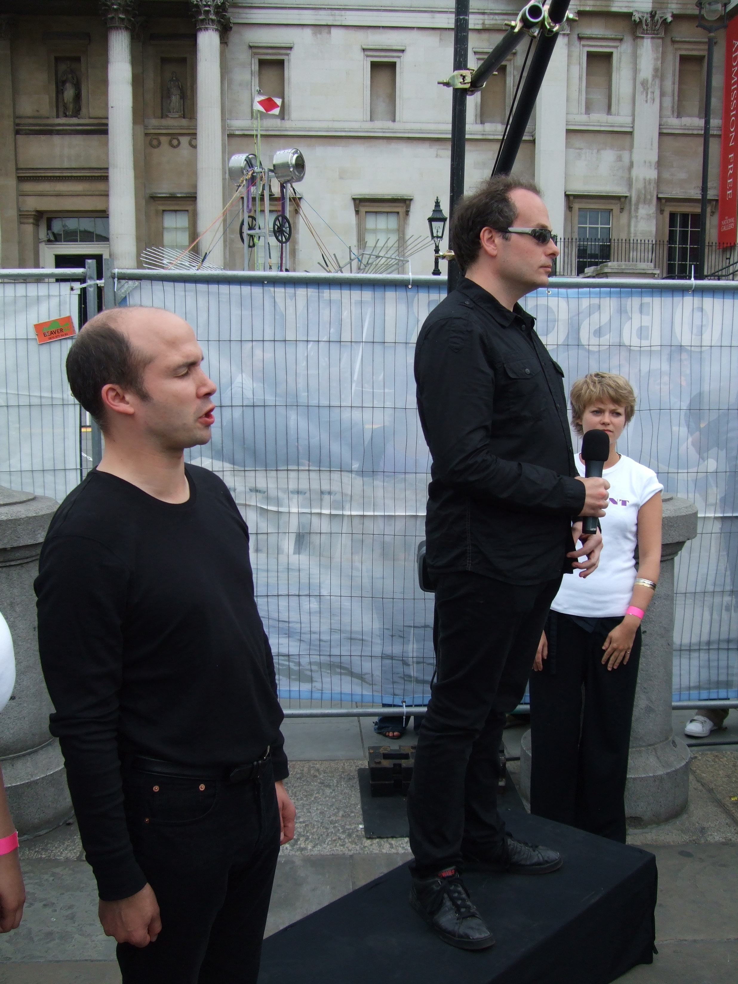 Side profile of Tim in all black, performing alongside Liam in Obscurity at Liberty Festival 2009