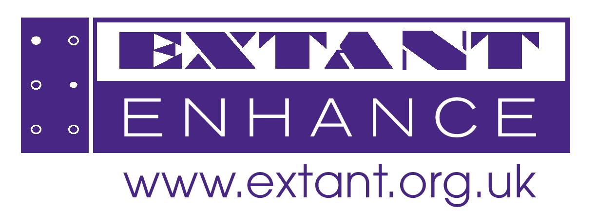 The purple and white Extant Enhance mark. 