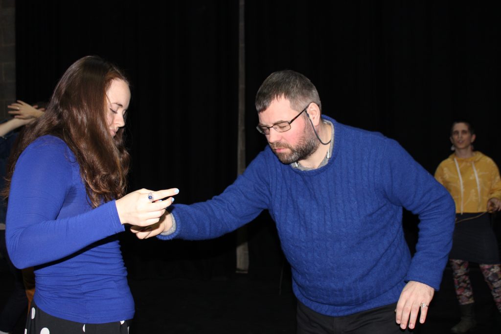 VIAT workshops Steven Reed being stick exercise